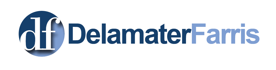 Logo for Delamater and Farris.